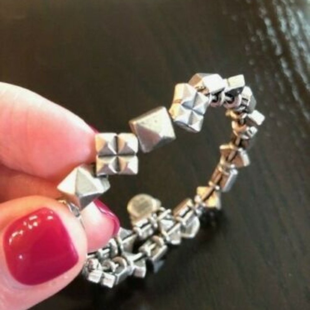 Alex & Ani Geometric Silver Wrap Bracelet